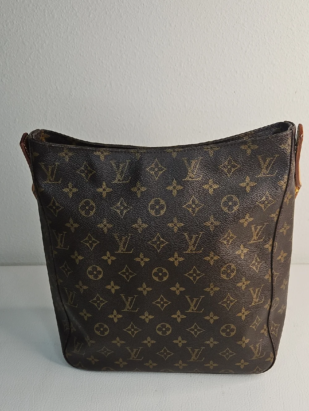 Authentic Louis Vuitton Looping MM Monogram Shoulder Bag Hobo Purse W/Dustbag